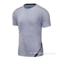 Sport en cours de t-shirt sec rapide pour les hommes